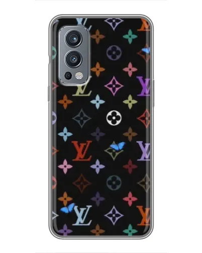 Чехол для OnePlus Nord 2 с картинкой «Цветная монограмма LV»