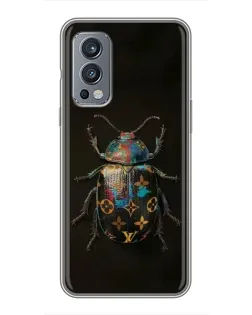 Чехол для OnePlus Nord 2 с картинкой «LV — мраморный принт»