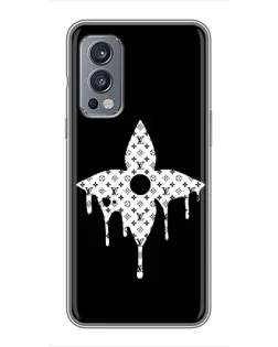 Чехол для OnePlus Nord 2 с картинкой «Цветочная монограмма»