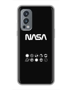 Чехол для OnePlus Nord 2 с картинкой «NASA — технический принт»