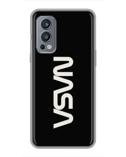 Чехол для OnePlus Nord 2 с картинкой «NASA — вертикальный логотип»