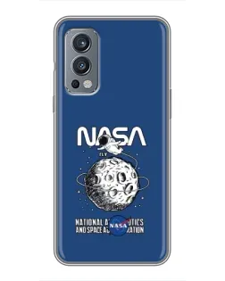 Чехол для OnePlus Nord 2 с картинкой «NASA — лунная миссия»