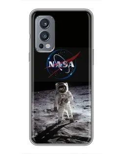 Чехол для OnePlus Nord 2 с картинкой «Астронавт на Луне»