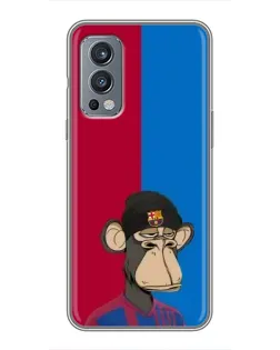 Чехол для OnePlus Nord 2 с картинкой «Bored Ape — фанат Барсы» Чехол для OnePlus Nord 2 с картинкой «Bored Ape — фанат Барсы»