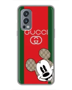 Чехол для OnePlus Nord 2 с картинкой «Gucci — полосы и Микки» Чехол для OnePlus Nord 2 с картинкой «Gucci — полосы и Микки»