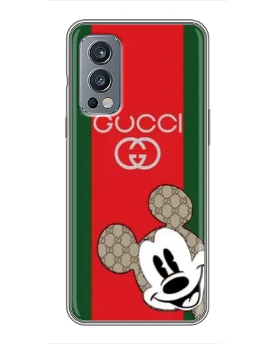 Чехол для OnePlus Nord 2 с картинкой «Gucci — полосы и Микки»