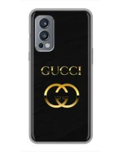 Чехол для OnePlus Nord 2 с картинкой «Золотой логотип Gucci» Чехол для OnePlus Nord 2 с картинкой «Золотой логотип Gucci»