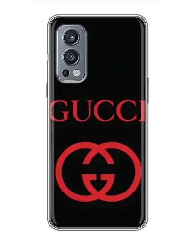 Чехол для OnePlus Nord 2 с картинкой «Gucci — красный логотип»