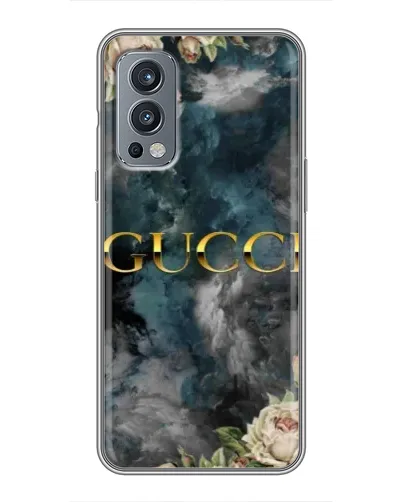 Чехол для OnePlus Nord 2 с картинкой «Абстрактные цветы Gucci»