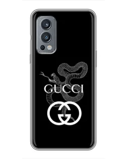 Чехол для OnePlus Nord 2 с картинкой «Gucci — серебряная змея» Чехол для OnePlus Nord 2 с картинкой «Gucci — серебряная змея»
