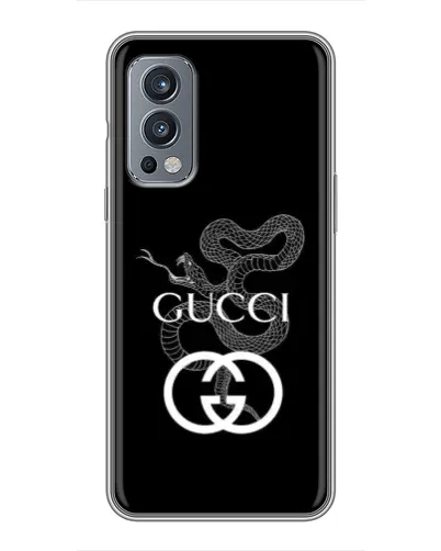 Чехол для OnePlus Nord 2 с картинкой «Gucci — серебряная змея»