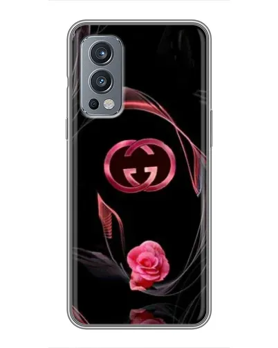 Чехол для OnePlus Nord 2 с картинкой «Gucci — неоновая роза»