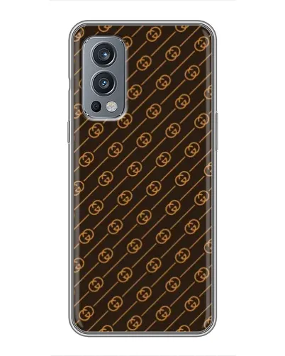 Чехол для OnePlus Nord 2 с картинкой «Gucci — золотые диагонали»
