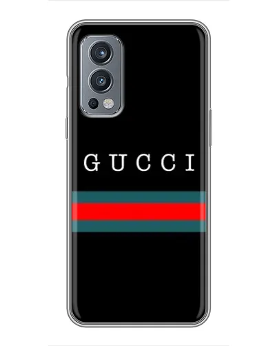 Чехол для OnePlus Nord 2 с картинкой «Gucci — красный пояс»