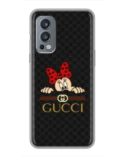 Чехол для OnePlus Nord 2 с картинкой «Минни Маус Gucci — черный» Чехол для OnePlus Nord 2 с картинкой «Минни Маус Gucci — черный»