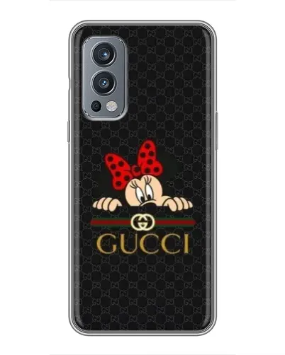 Чехол для OnePlus Nord 2 с картинкой «Минни Маус Gucci — черный»