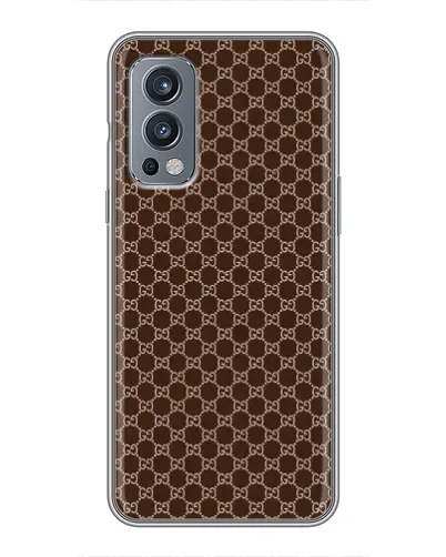 Чехол для OnePlus Nord 2 с картинкой «Gucci — шоколадная сетка» Чехол для OnePlus Nord 2 с картинкой «Gucci — шоколадная сетка»