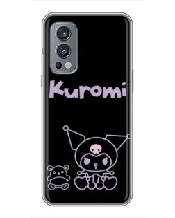 Чехол для OnePlus Nord 2 с картинкой «Kuromi — черный минимализм» Чехол для OnePlus Nord 2 с картинкой «Kuromi — черный минимализм»
