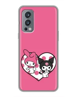 Чехол для OnePlus Nord 2 с картинкой «Kuromi и My Melody»
