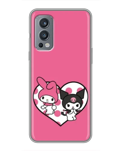 Чехол для OnePlus Nord 2 с картинкой «Kuromi и My Melody»