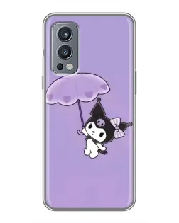 Чехол для OnePlus Nord 2 с картинкой «Kuromi с зонтиком»