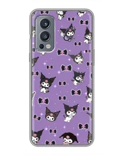 Чехол для OnePlus Nord 2 с картинкой «Kuromi — паттерн»