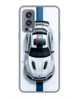 Чехол для OnePlus Nord 2 с картинкой «Вид сверху — BMW M» Чехол для OnePlus Nord 2 с картинкой «Вид сверху — BMW M»