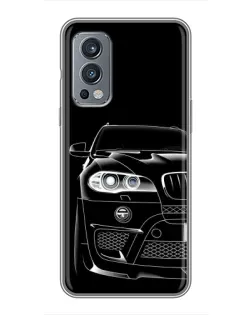 Чехол для OnePlus Nord 2 с картинкой «Темный силуэт BMW» Чехол для OnePlus Nord 2 с картинкой «Темный силуэт BMW»