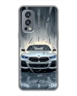 Чехол для OnePlus Nord 2 с картинкой «BMW в свете фар» Чехол для OnePlus Nord 2 с картинкой «BMW в свете фар»