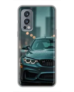Чехол для OnePlus Nord 2 с картинкой «BMW в огнях города» Чехол для OnePlus Nord 2 с картинкой «BMW в огнях города»