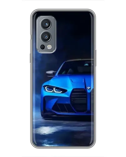 Чехол для OnePlus Nord 2 с картинкой «Голубая BMW M4» Чехол для OnePlus Nord 2 с картинкой «Голубая BMW M4»