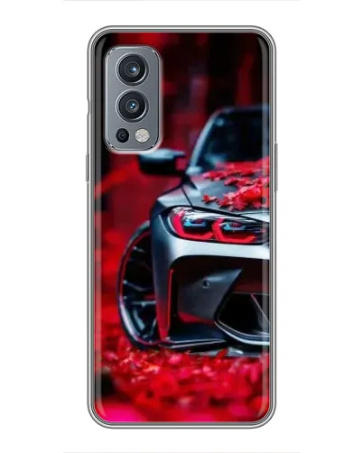 Чехол для OnePlus Nord 2 с картинкой «Спортивная BMW и цветы» Чехол для OnePlus Nord 2 с картинкой «Спортивная BMW и цветы»