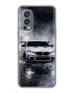 Чехол для OnePlus Nord 2 с картинкой «BMW сквозь туман» Чехол для OnePlus Nord 2 с картинкой «BMW сквозь туман»