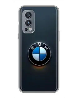 Чехол для OnePlus Nord 2 с картинкой «Логотип BMW — минимализм» Чехол для OnePlus Nord 2 с картинкой «Логотип BMW — минимализм»