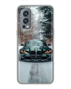 Чехол для OnePlus Nord 2 с картинкой «BMW в зимнем лесу» Чехол для OnePlus Nord 2 с картинкой «BMW в зимнем лесу»