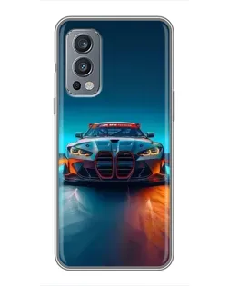 Чехол для OnePlus Nord 2 с картинкой «BMW — огни неона» Чехол для OnePlus Nord 2 с картинкой «BMW — огни неона»