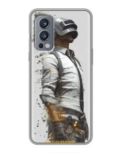 Чехол для OnePlus Nord 2 с картинкой «PUBG — боец в пыли»