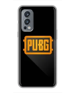Чехол для OnePlus Nord 2 с картинкой «PUBG — рамка лого»