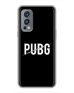 Чехол для OnePlus Nord 2 с картинкой «PUBG — белый логотип»