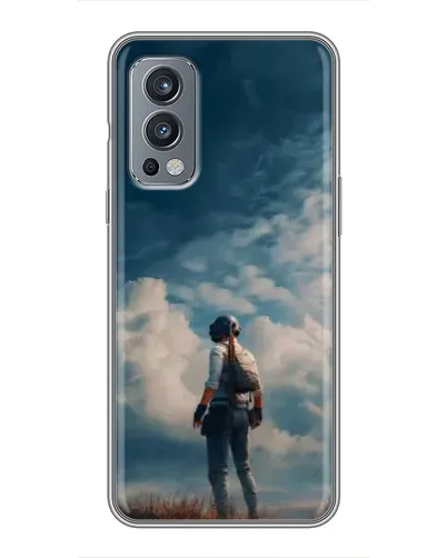 Чехол для OnePlus Nord 2 с картинкой «Герой PUBG на скале»
