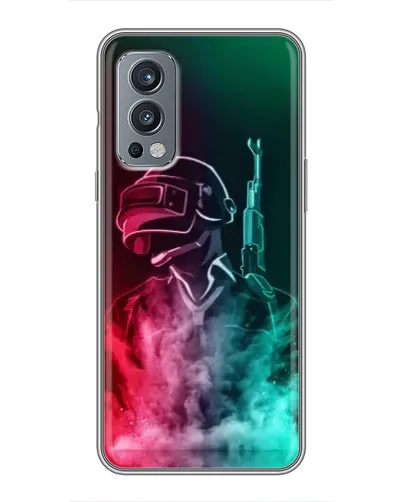 Чехол для OnePlus Nord 2 с картинкой «PUBG — огненный воин»