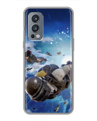 Чехол для OnePlus Nord 2 с картинкой «Десант PUBG — прыжок»