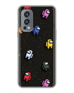 Чехол для OnePlus Nord 2 с картинкой «Космический паттерн Among Us» Чехол для OnePlus Nord 2 с картинкой «Космический паттерн Among Us»