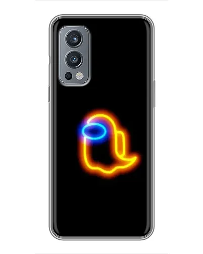 Чехол для OnePlus Nord 2 с картинкой «Among Us неоновое сияние»