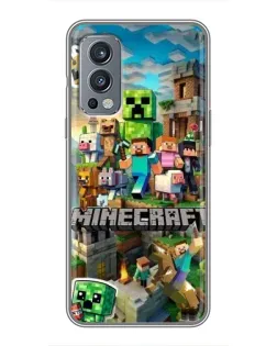 Чехол для OnePlus Nord 2 с картинкой «Замок Minecraft»