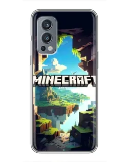 Чехол для OnePlus Nord 2 с картинкой «Пещера Майнкрафт»