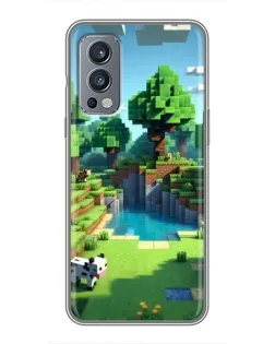 Чехол для OnePlus Nord 2 с картинкой «Minecraft летний день»