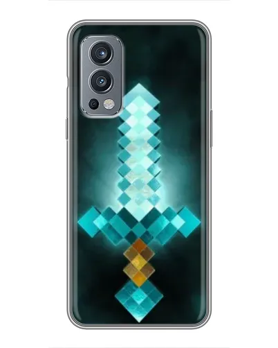 Чехол для OnePlus Nord 2 с картинкой «Алмазный меч неон» Чехол для OnePlus Nord 2 с картинкой «Алмазный меч неон»