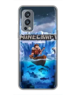 Чехол для OnePlus Nord 2 с картинкой «Minecraft ледяной мир»