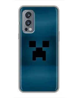 Чехол для OnePlus Nord 2 с картинкой «Крипер текстура»